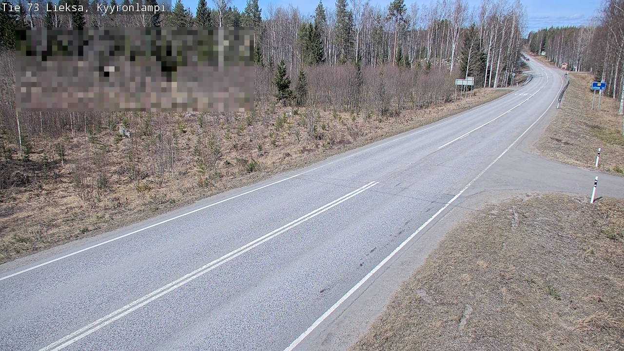 Weather Camera Image Väg 73 Lieksa, Kyyrönlampi, Lieksa, Pohjois-Karjala
