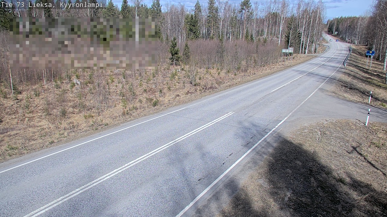 Weather Camera Image Väg 73 Lieksa, Kyyrönlampi, Lieksa, Pohjois-Karjala