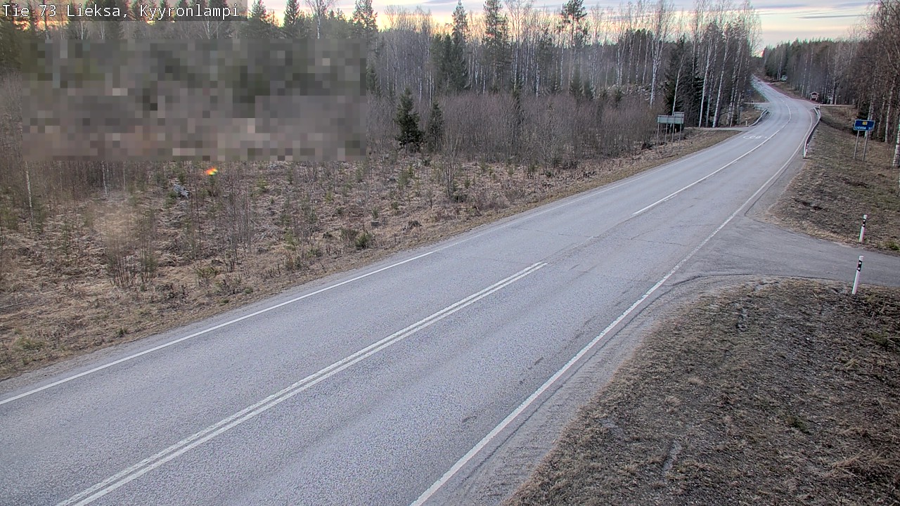 Weather Camera Image Väg 73 Lieksa, Kyyrönlampi, Lieksa, Pohjois-Karjala