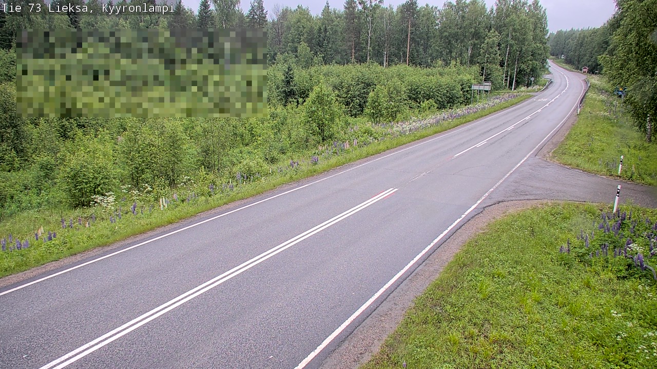 Weather Camera Image Road 73 Lieksa, Kyyrönlampi, Lieksa, Pohjois-Karjala