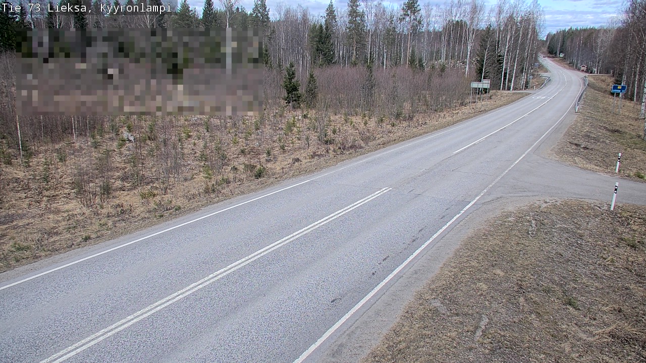 Weather Camera Image Väg 73 Lieksa, Kyyrönlampi, Lieksa, Pohjois-Karjala