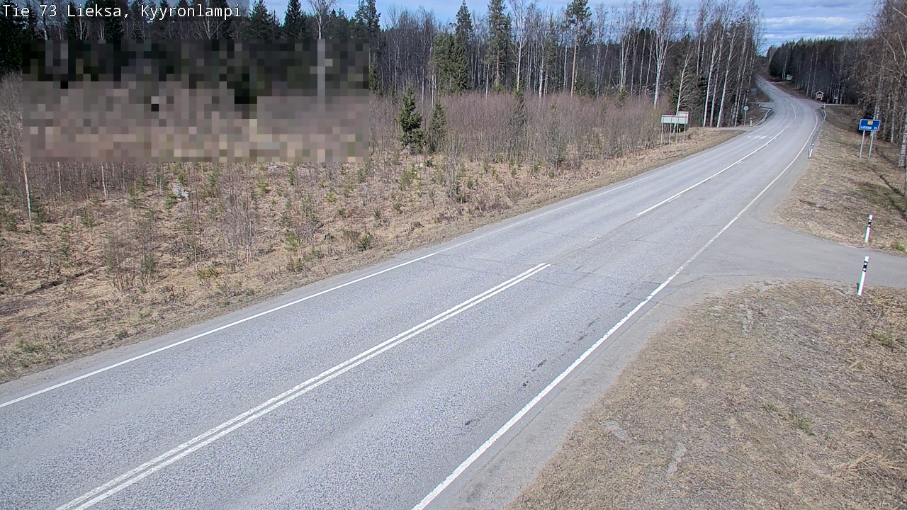 Weather Camera Image Väg 73 Lieksa, Kyyrönlampi, Lieksa, Pohjois-Karjala
