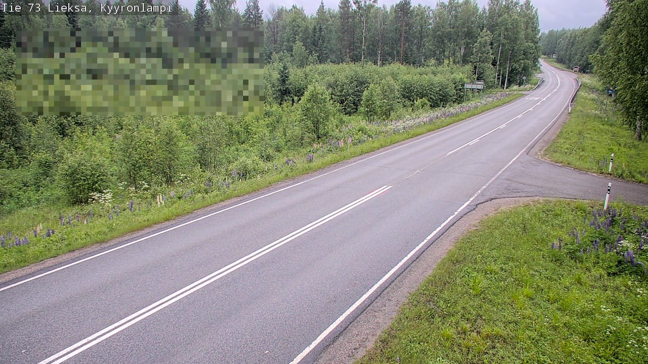 Weather Camera Image Väg 73 Lieksa, Kyyrönlampi, Lieksa, Pohjois-Karjala