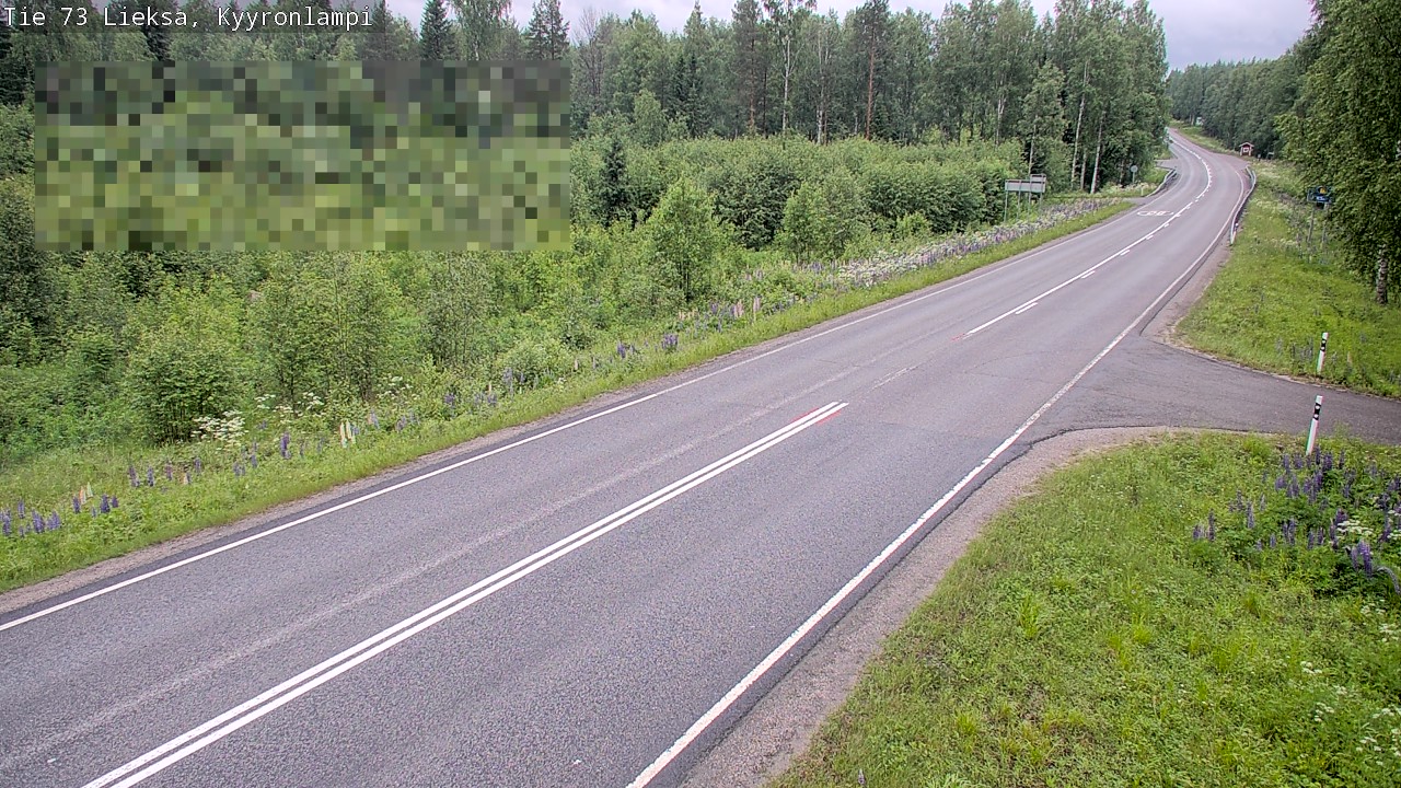 Weather Camera Image Väg 73 Lieksa, Kyyrönlampi, Lieksa, Pohjois-Karjala
