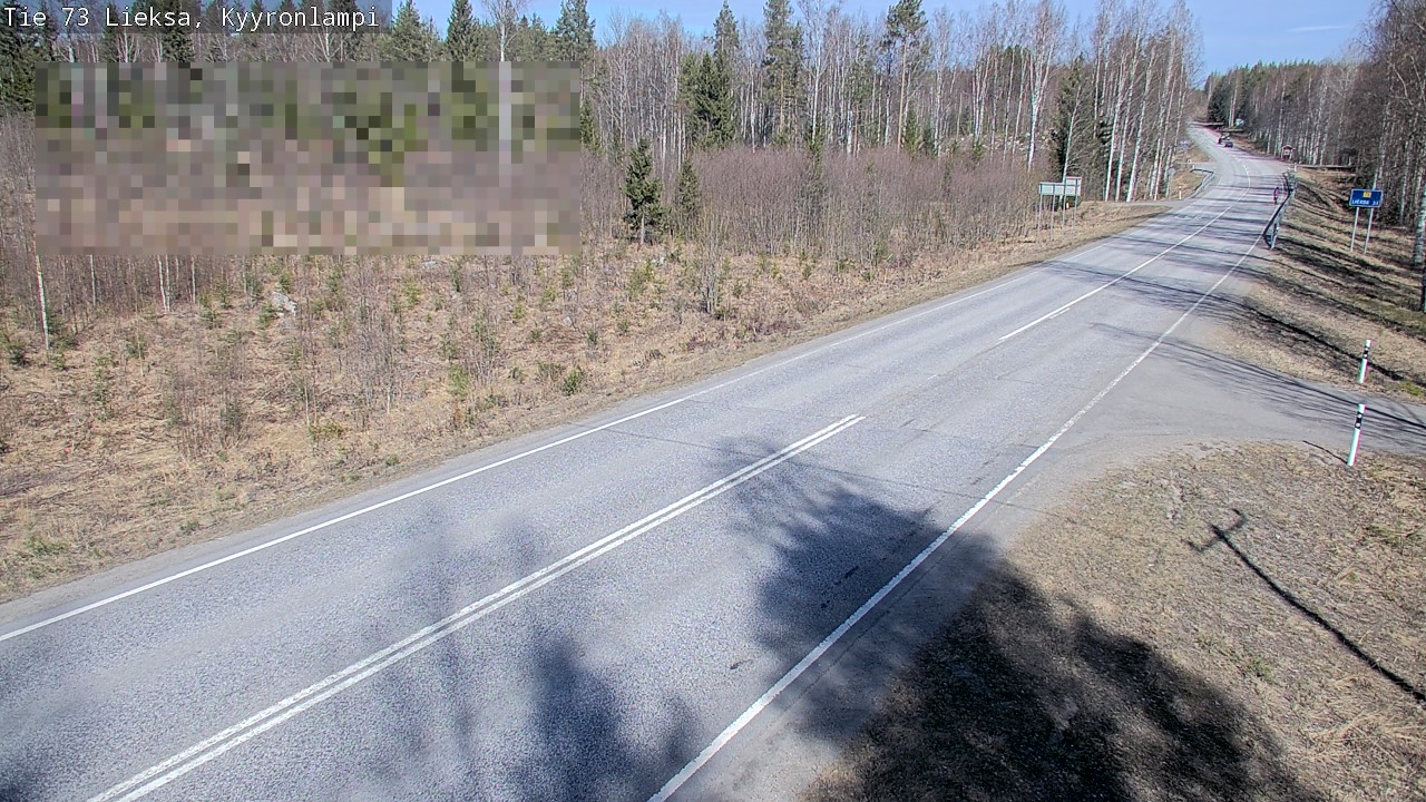 Weather Camera Image Road 73 Lieksa, Kyyrönlampi, Lieksa, Pohjois-Karjala