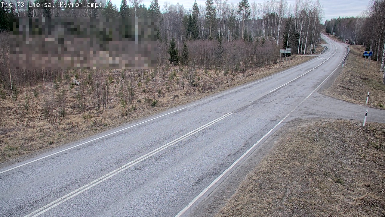 Weather Camera Image Väg 73 Lieksa, Kyyrönlampi, Lieksa, Pohjois-Karjala