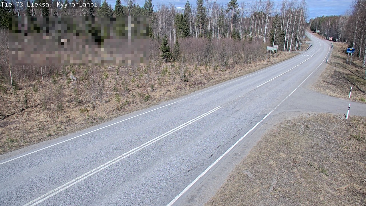 Weather Camera Image Väg 73 Lieksa, Kyyrönlampi, Lieksa, Pohjois-Karjala