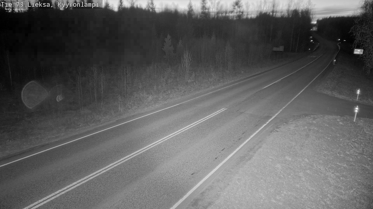 Weather Camera Image Väg 73 Lieksa, Kyyrönlampi, Lieksa, Pohjois-Karjala