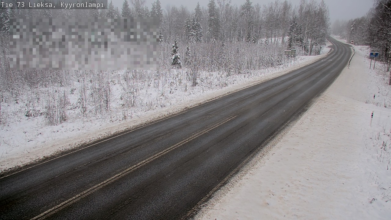 Weather Camera Image Väg 73 Lieksa, Kyyrönlampi, Lieksa, Pohjois-Karjala
