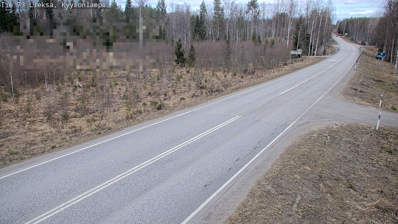 Weather Camera Image Väg 73 Lieksa, Kyyrönlampi, Lieksa, Pohjois-Karjala