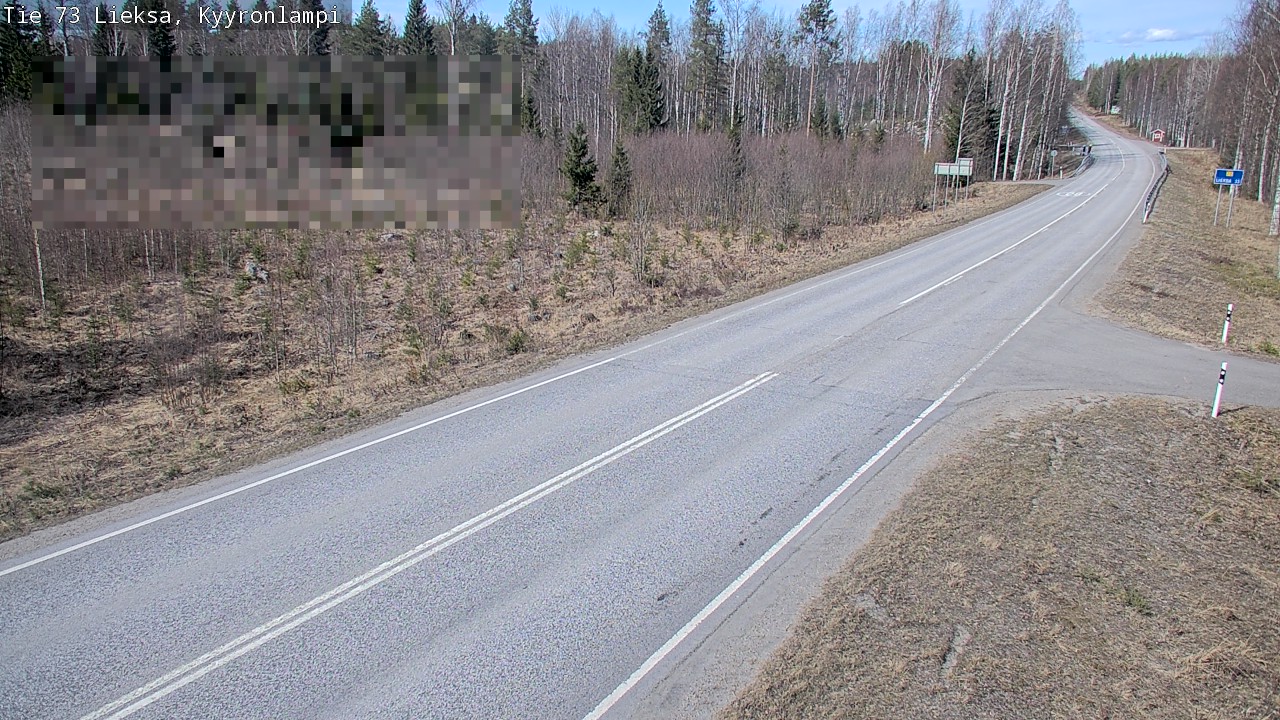 Weather Camera Image Väg 73 Lieksa, Kyyrönlampi, Lieksa, Pohjois-Karjala