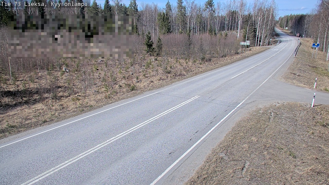 Weather Camera Image Väg 73 Lieksa, Kyyrönlampi, Lieksa, Pohjois-Karjala