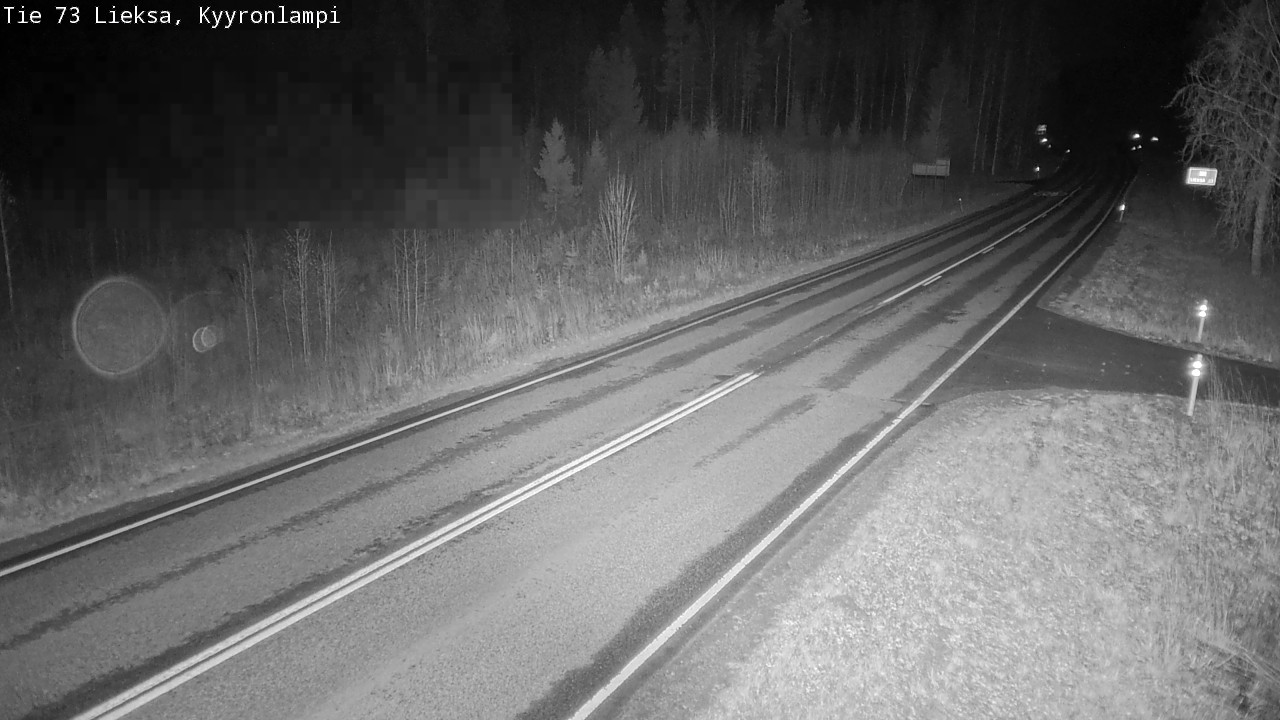Weather Camera Image Väg 73 Lieksa, Kyyrönlampi, Lieksa, Pohjois-Karjala