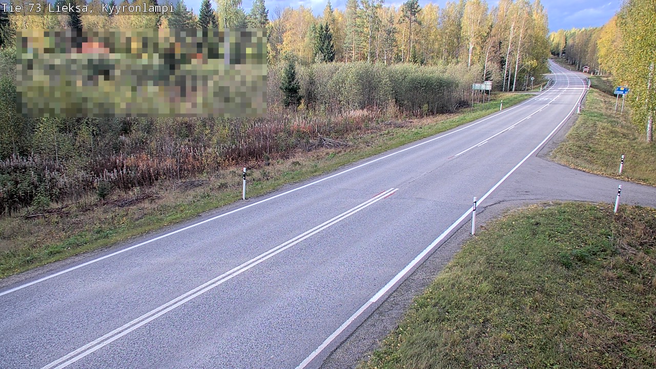 Weather Camera Image Väg 73 Lieksa, Kyyrönlampi, Lieksa, Pohjois-Karjala
