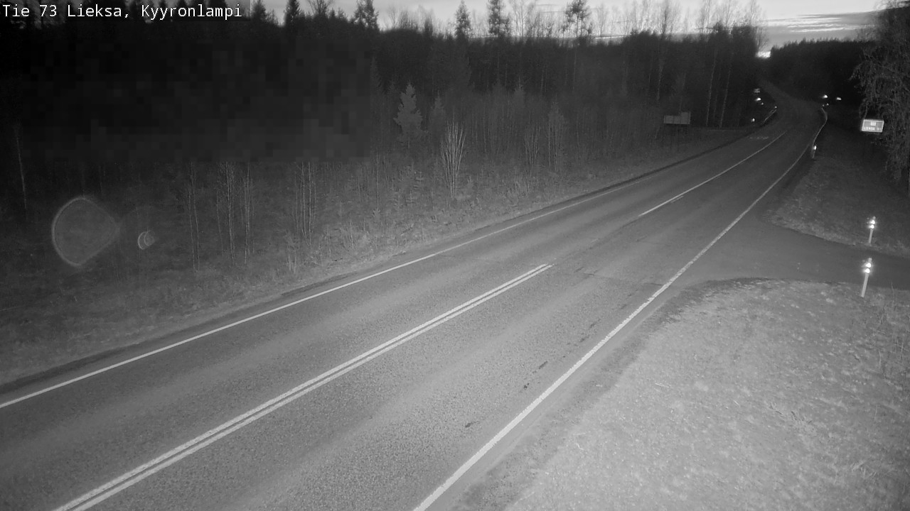 Weather Camera Image Väg 73 Lieksa, Kyyrönlampi, Lieksa, Pohjois-Karjala