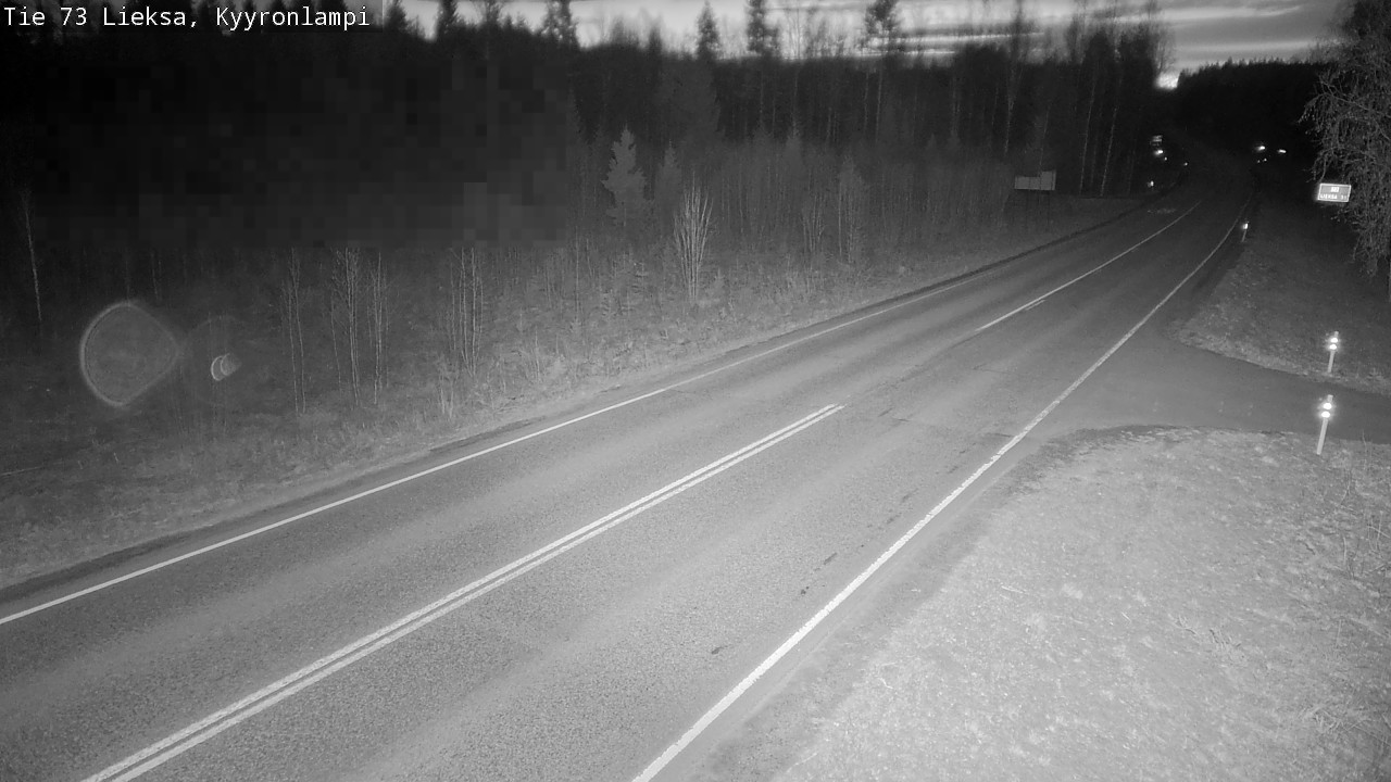 Weather Camera Image Väg 73 Lieksa, Kyyrönlampi, Lieksa, Pohjois-Karjala