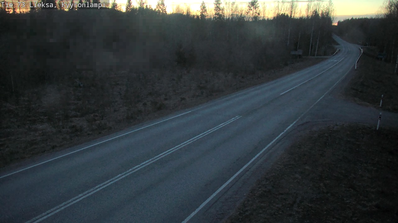 Weather Camera Image Väg 73 Lieksa, Kyyrönlampi, Lieksa, Pohjois-Karjala