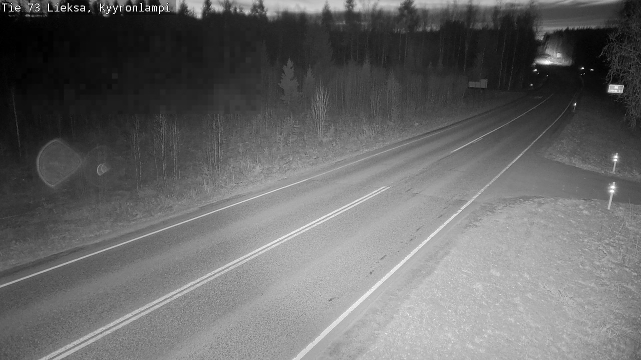 Weather Camera Image Väg 73 Lieksa, Kyyrönlampi, Lieksa, Pohjois-Karjala