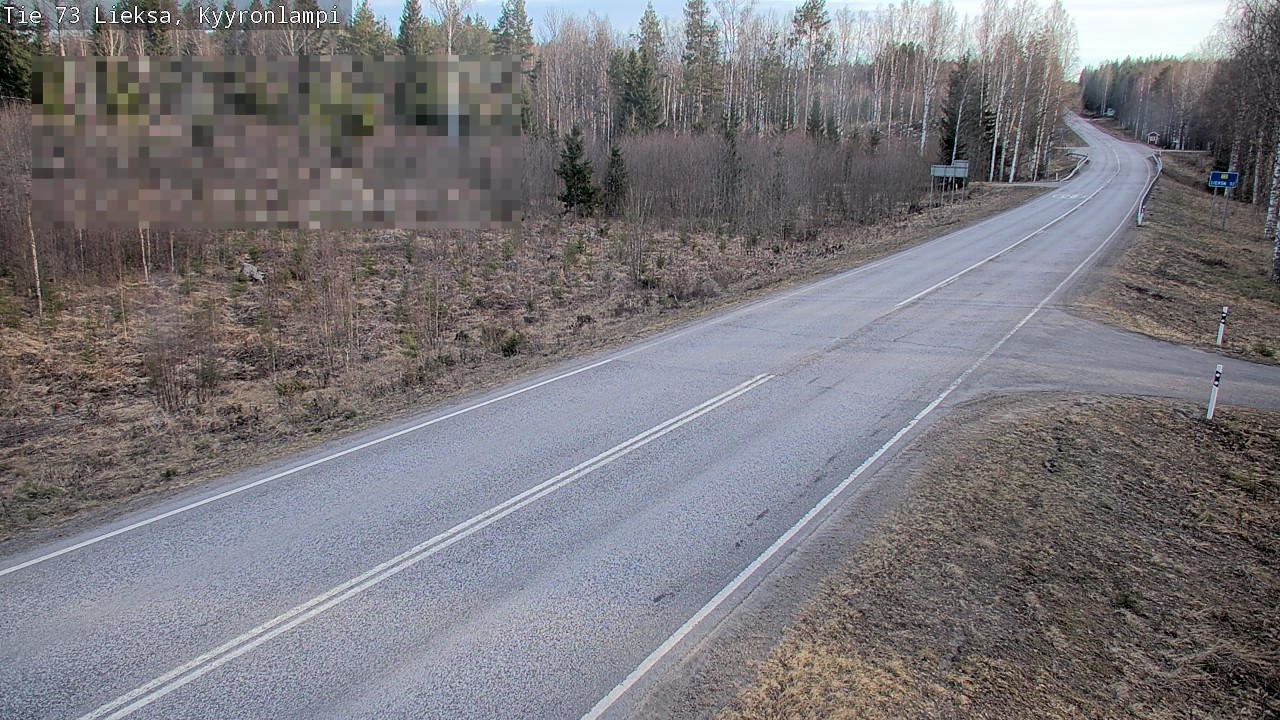 Weather Camera Image Road 73 Lieksa, Kyyrönlampi, Lieksa, Pohjois-Karjala