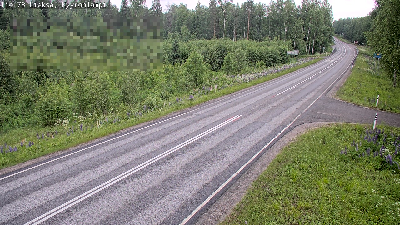 Weather Camera Image Väg 73 Lieksa, Kyyrönlampi, Lieksa, Pohjois-Karjala