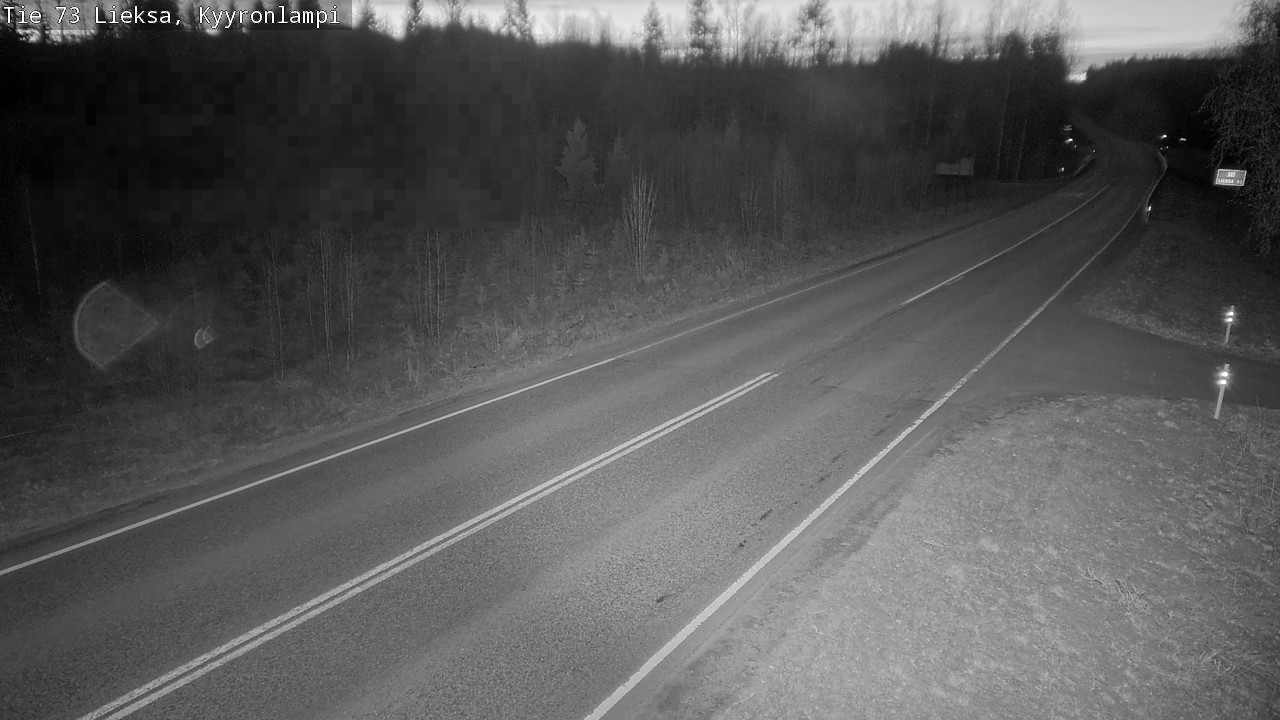 Weather Camera Image Väg 73 Lieksa, Kyyrönlampi, Lieksa, Pohjois-Karjala