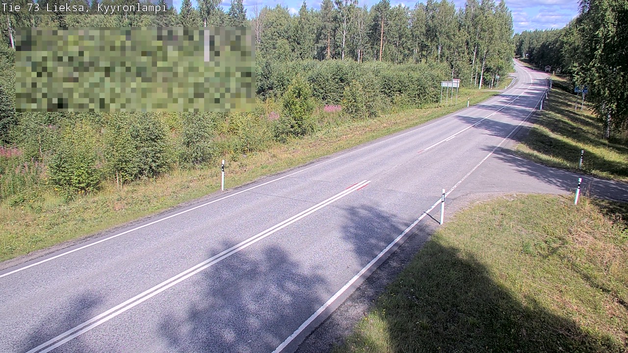 Weather Camera Image Road 73 Lieksa, Kyyrönlampi, Lieksa, Pohjois-Karjala