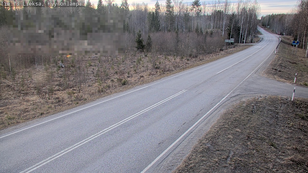Weather Camera Image Väg 73 Lieksa, Kyyrönlampi, Lieksa, Pohjois-Karjala