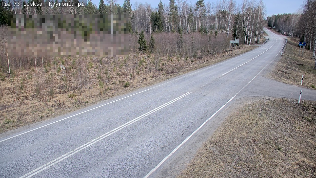 Weather Camera Image Road 73 Lieksa, Kyyrönlampi, Lieksa, Pohjois-Karjala