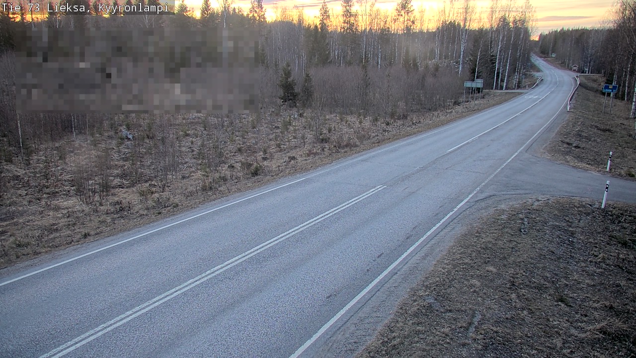 Weather Camera Image Väg 73 Lieksa, Kyyrönlampi, Lieksa, Pohjois-Karjala