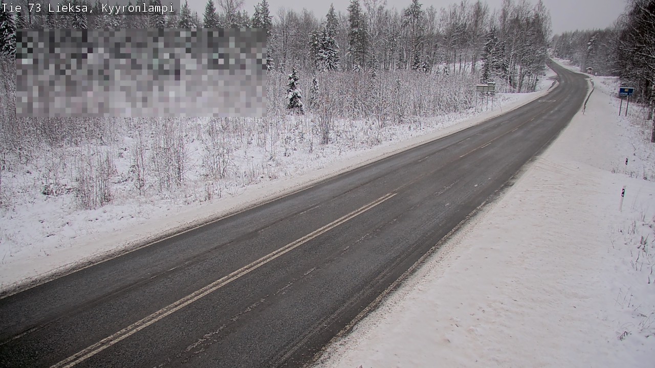 Weather Camera Image Road 73 Lieksa, Kyyrönlampi, Lieksa, Pohjois-Karjala
