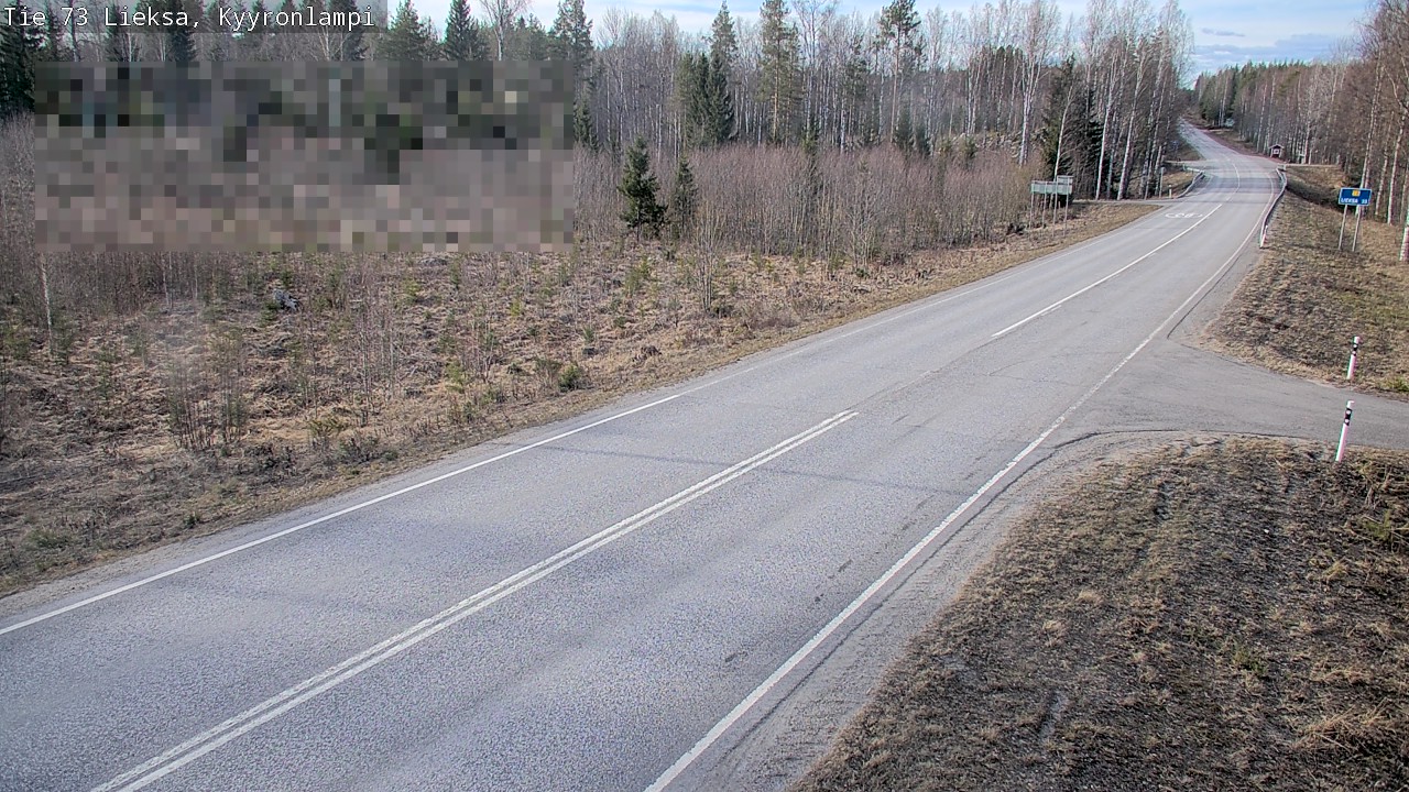 Weather Camera Image Väg 73 Lieksa, Kyyrönlampi, Lieksa, Pohjois-Karjala