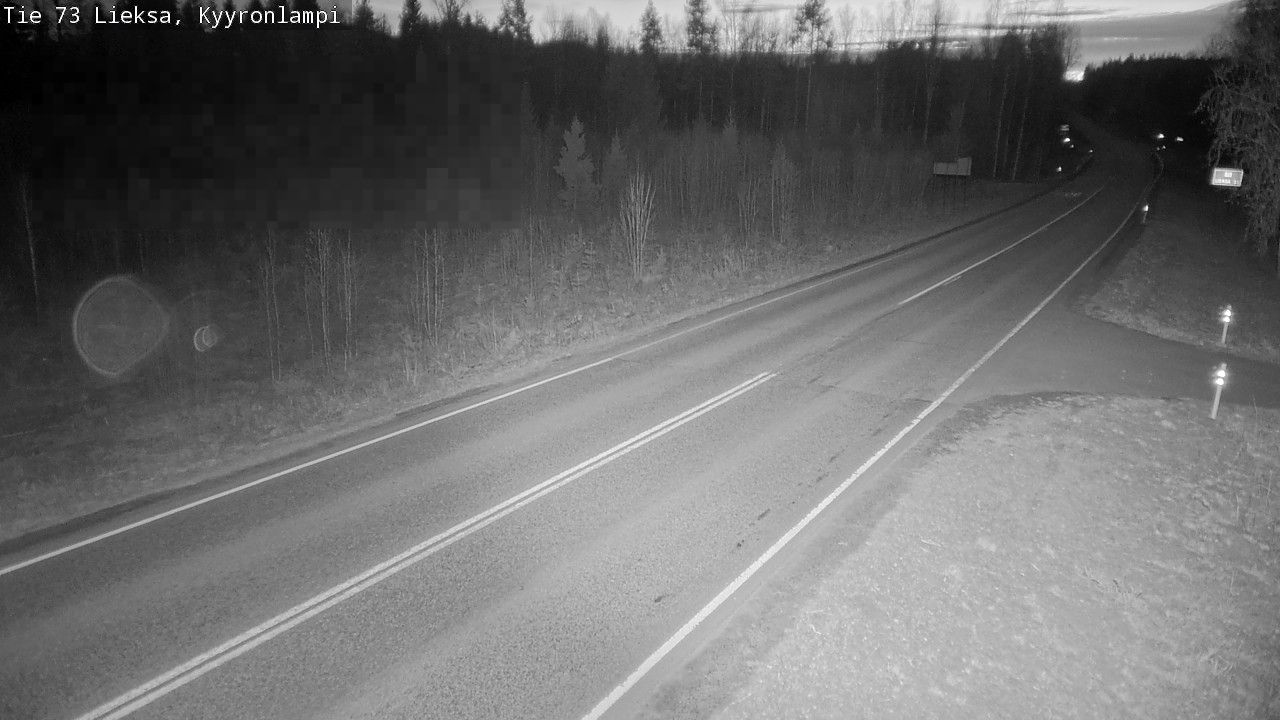 Weather Camera Image Väg 73 Lieksa, Kyyrönlampi, Lieksa, Pohjois-Karjala
