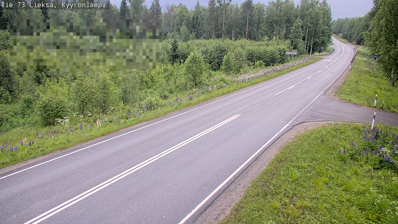 Weather Camera Image Väg 73 Lieksa, Kyyrönlampi, Lieksa, Pohjois-Karjala