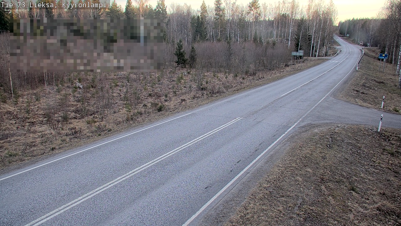 Weather Camera Image Road 73 Lieksa, Kyyrönlampi, Lieksa, Pohjois-Karjala