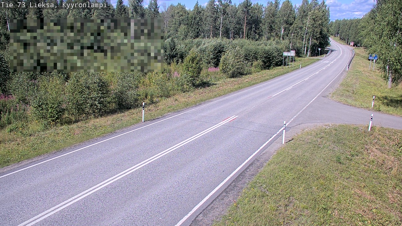 Weather Camera Image Road 73 Lieksa, Kyyrönlampi, Lieksa, Pohjois-Karjala