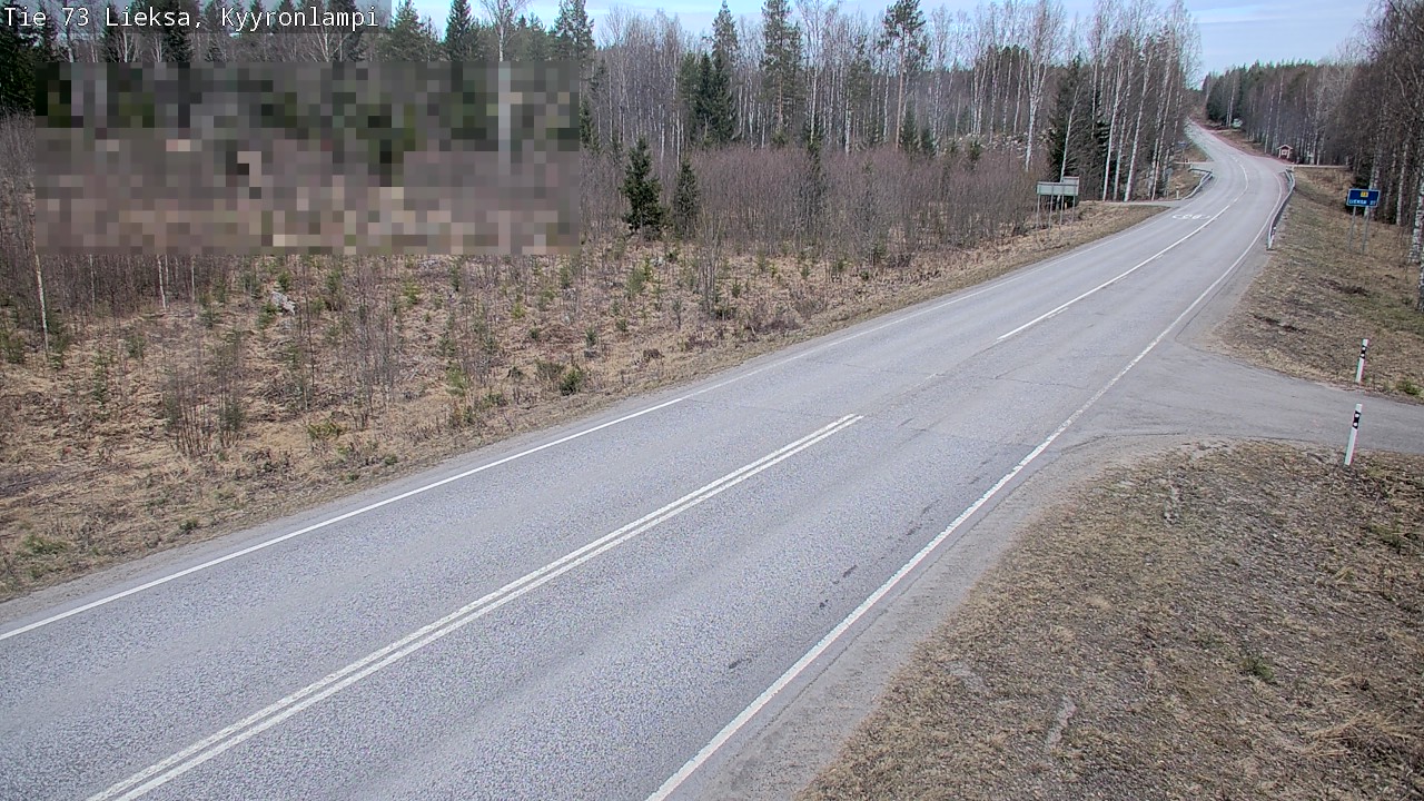 Weather Camera Image Road 73 Lieksa, Kyyrönlampi, Lieksa, Pohjois-Karjala