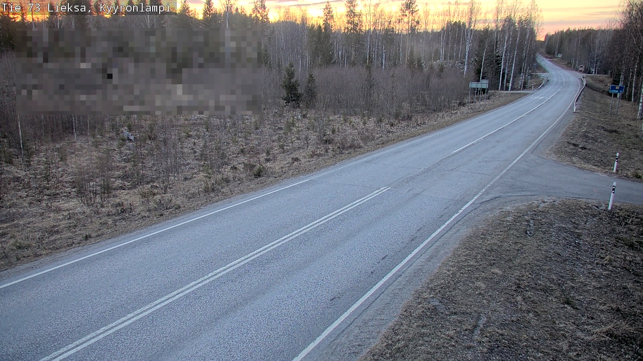 Weather Camera Image Väg 73 Lieksa, Kyyrönlampi, Lieksa, Pohjois-Karjala
