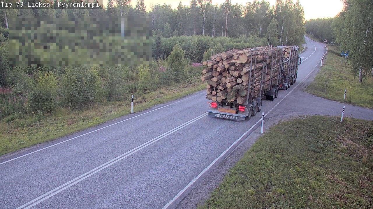 Weather Camera Image Road 73 Lieksa, Kyyrönlampi, Lieksa, Pohjois-Karjala