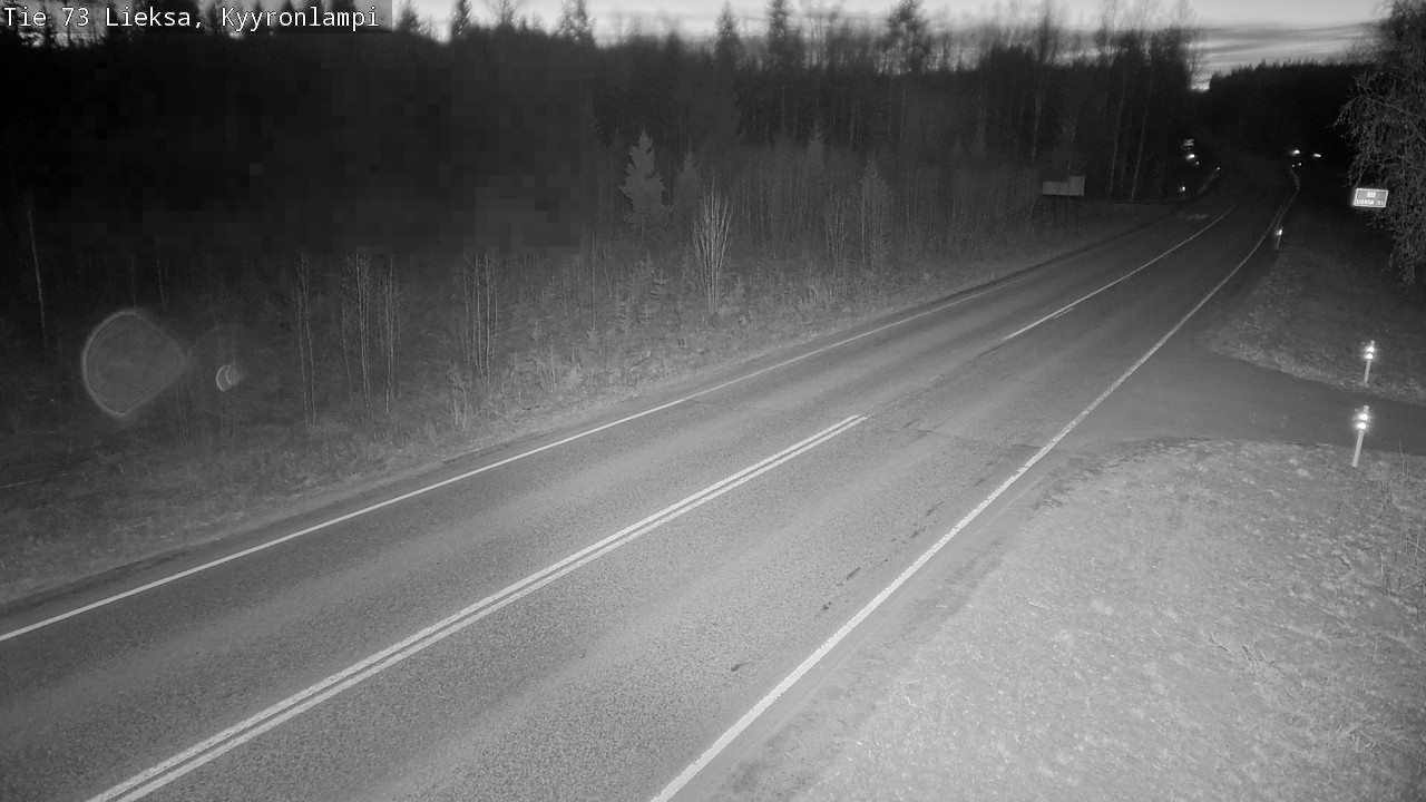 Weather Camera Image Väg 73 Lieksa, Kyyrönlampi, Lieksa, Pohjois-Karjala