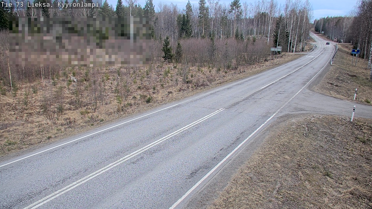Weather Camera Image Väg 73 Lieksa, Kyyrönlampi, Lieksa, Pohjois-Karjala