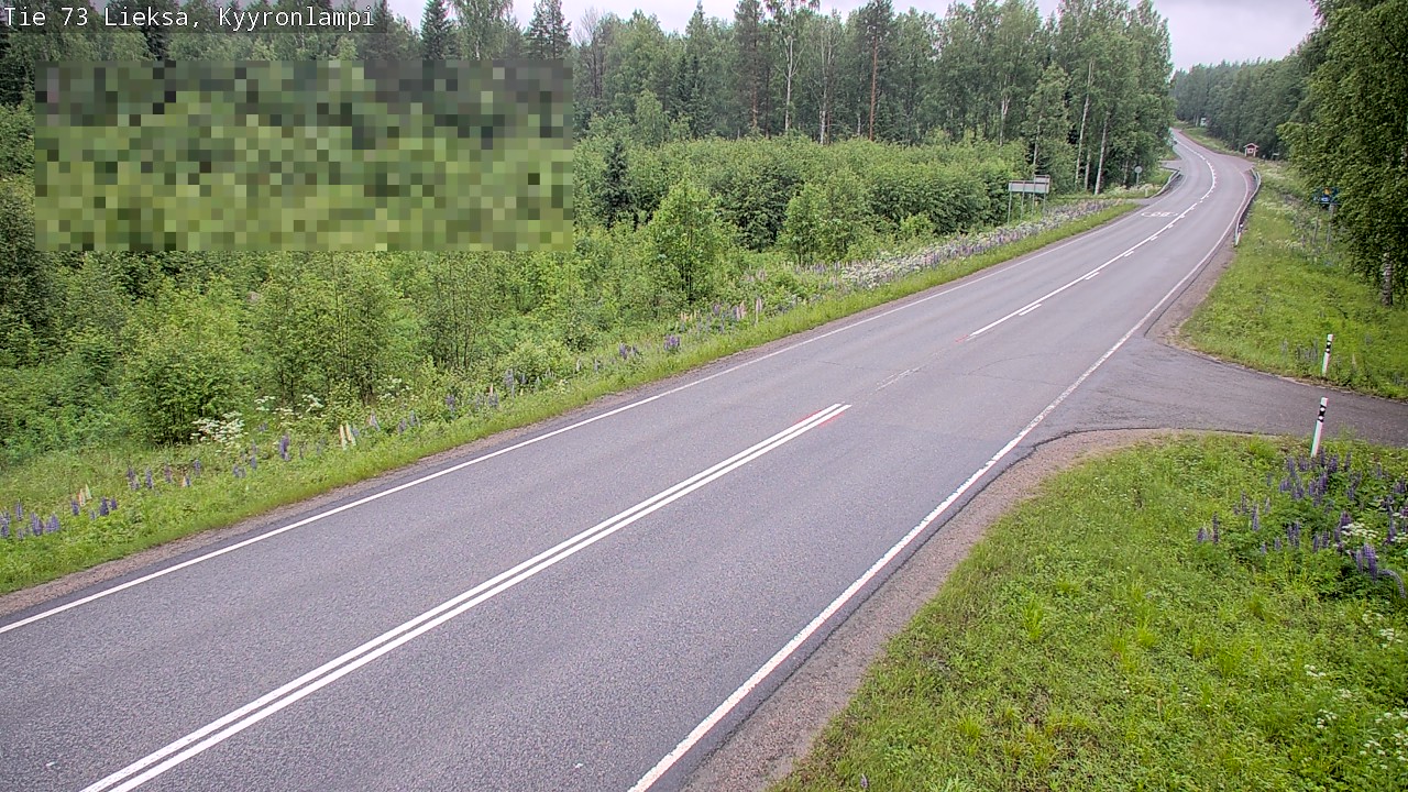 Weather Camera Image Väg 73 Lieksa, Kyyrönlampi, Lieksa, Pohjois-Karjala