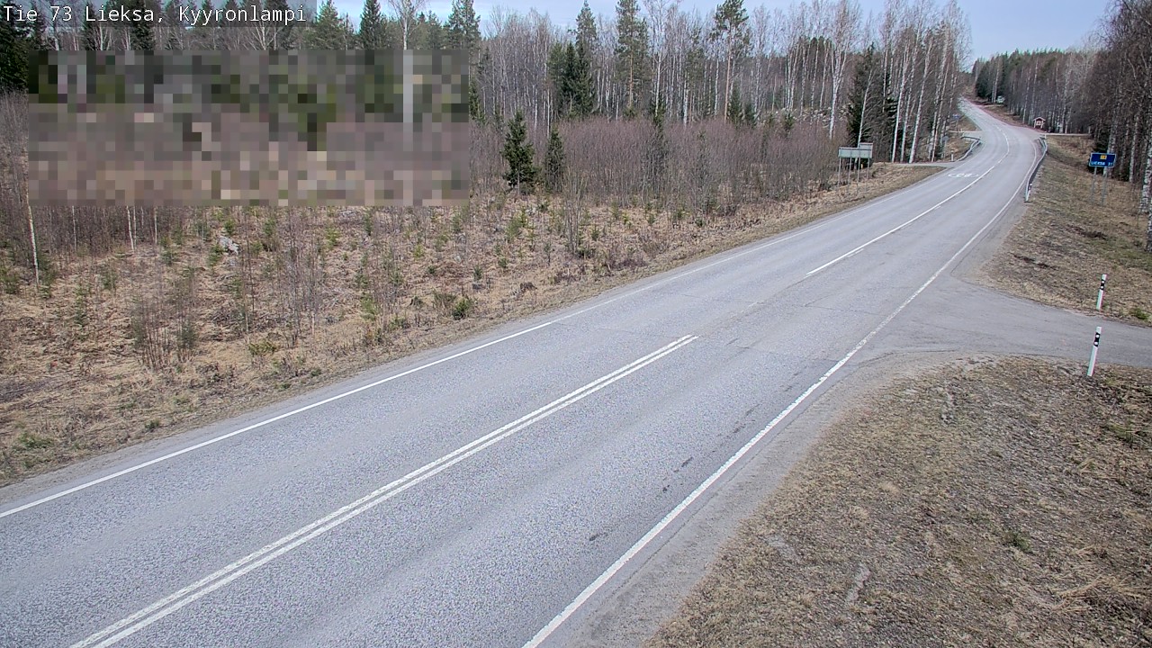 Weather Camera Image Road 73 Lieksa, Kyyrönlampi, Lieksa, Pohjois-Karjala