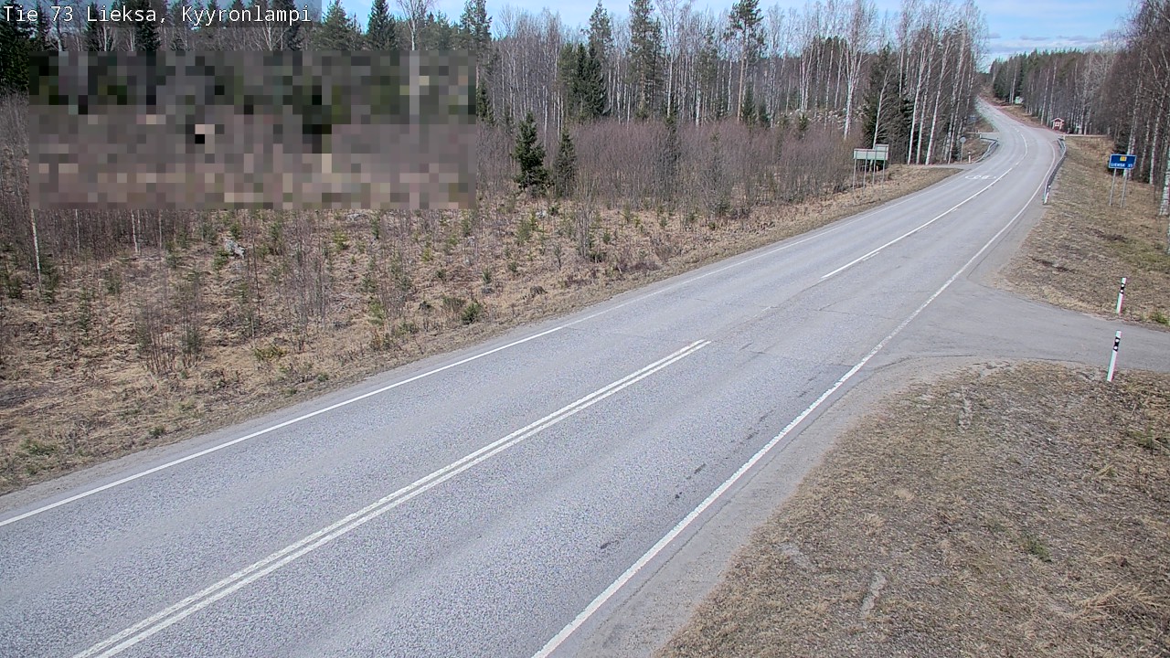 Weather Camera Image Väg 73 Lieksa, Kyyrönlampi, Lieksa, Pohjois-Karjala