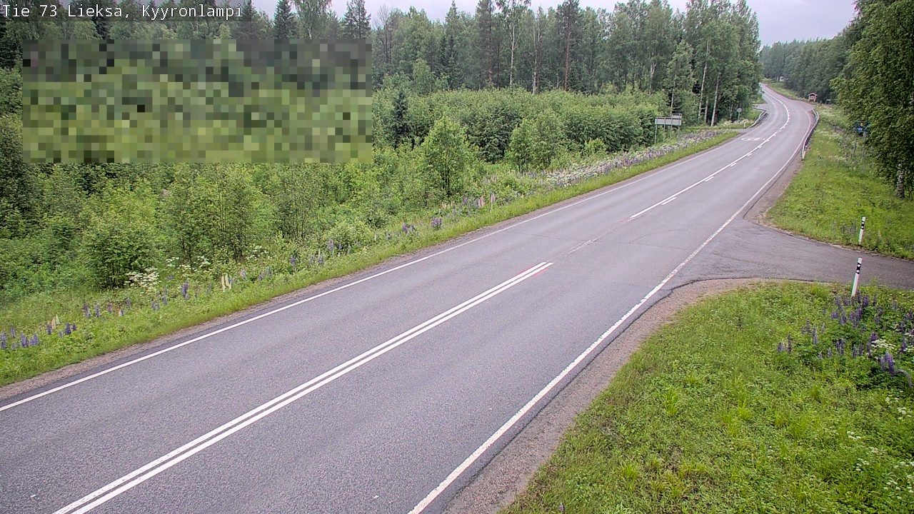 Weather Camera Image Väg 73 Lieksa, Kyyrönlampi, Lieksa, Pohjois-Karjala