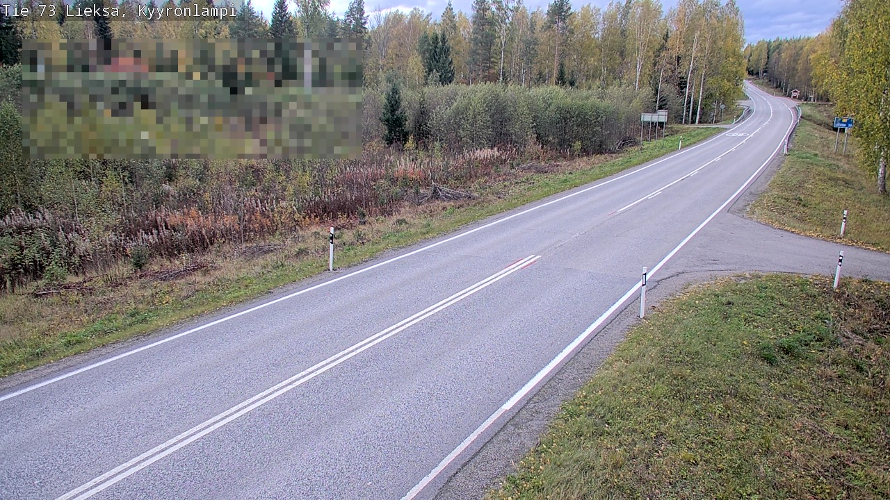 Weather Camera Image Väg 73 Lieksa, Kyyrönlampi, Lieksa, Pohjois-Karjala