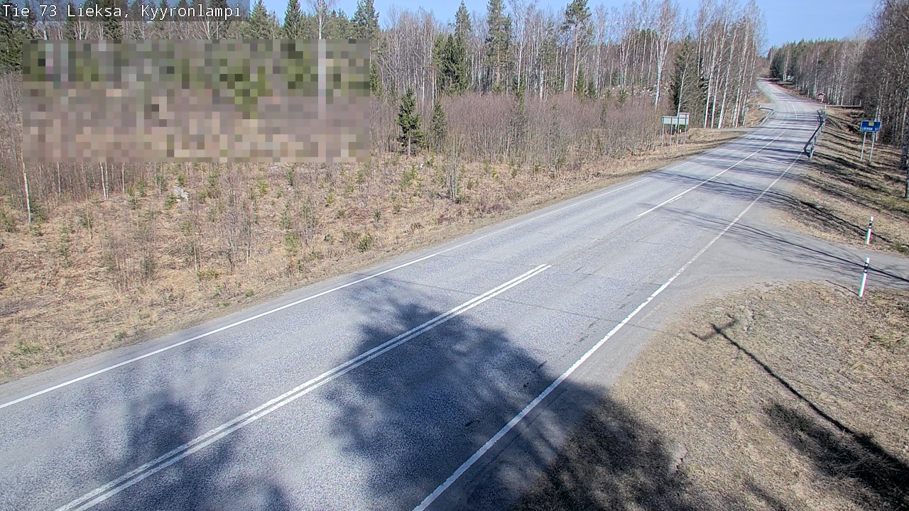 Weather Camera Image Road 73 Lieksa, Kyyrönlampi, Lieksa, Pohjois-Karjala