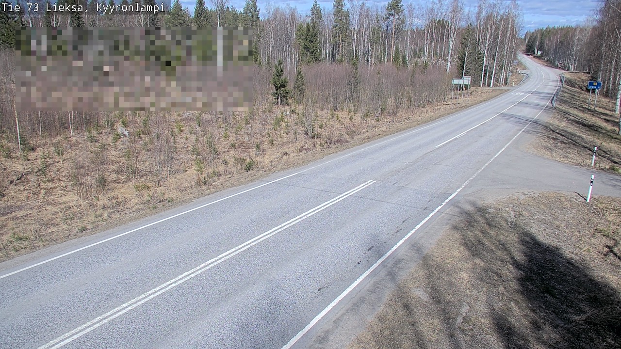 Weather Camera Image Väg 73 Lieksa, Kyyrönlampi, Lieksa, Pohjois-Karjala