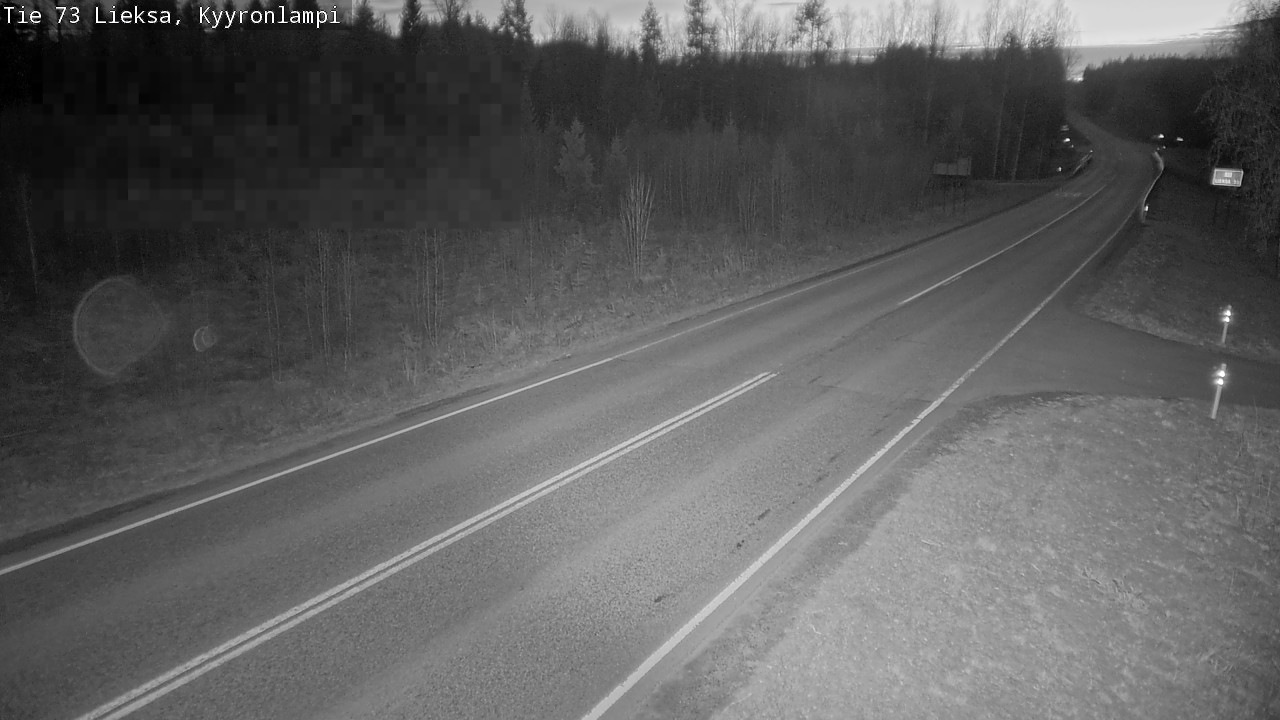 Weather Camera Image Väg 73 Lieksa, Kyyrönlampi, Lieksa, Pohjois-Karjala