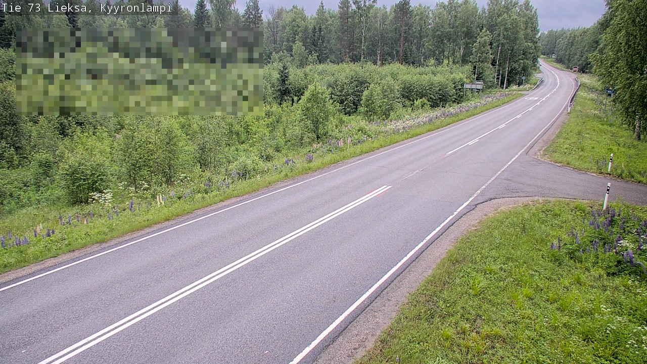 Weather Camera Image Väg 73 Lieksa, Kyyrönlampi, Lieksa, Pohjois-Karjala
