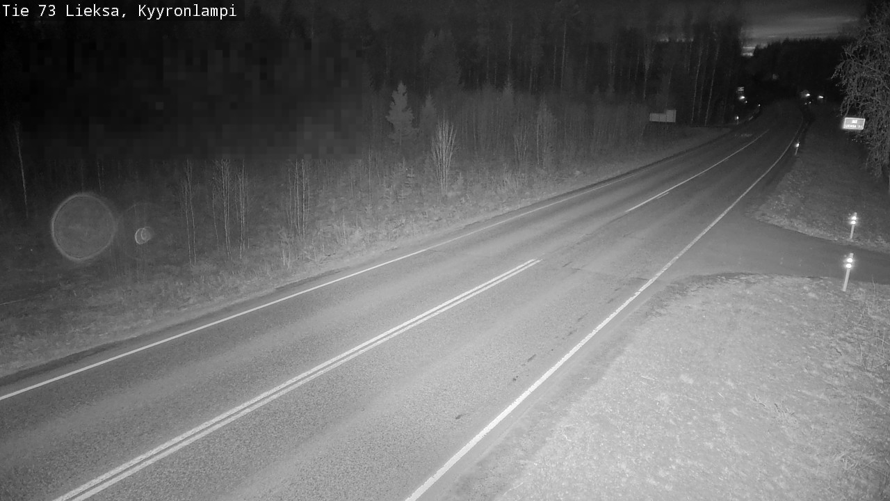 Weather Camera Image Väg 73 Lieksa, Kyyrönlampi, Lieksa, Pohjois-Karjala